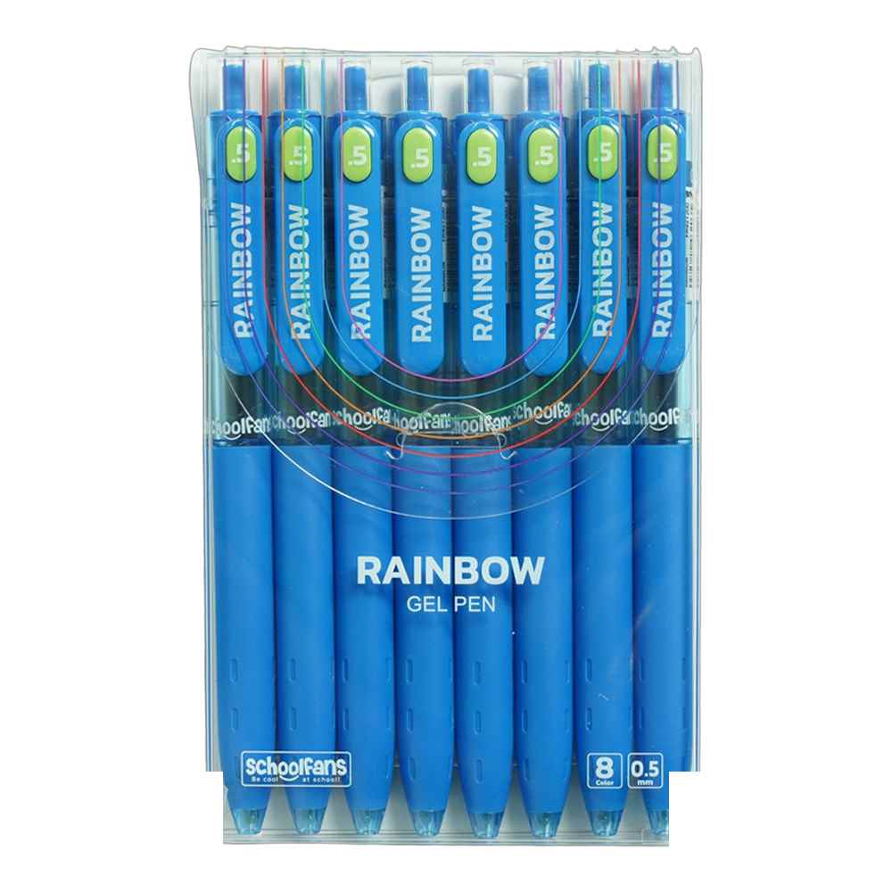 روان نویس0-5 فشاری آبی بدنه گریپ دار اسکول فنز سری rainbow