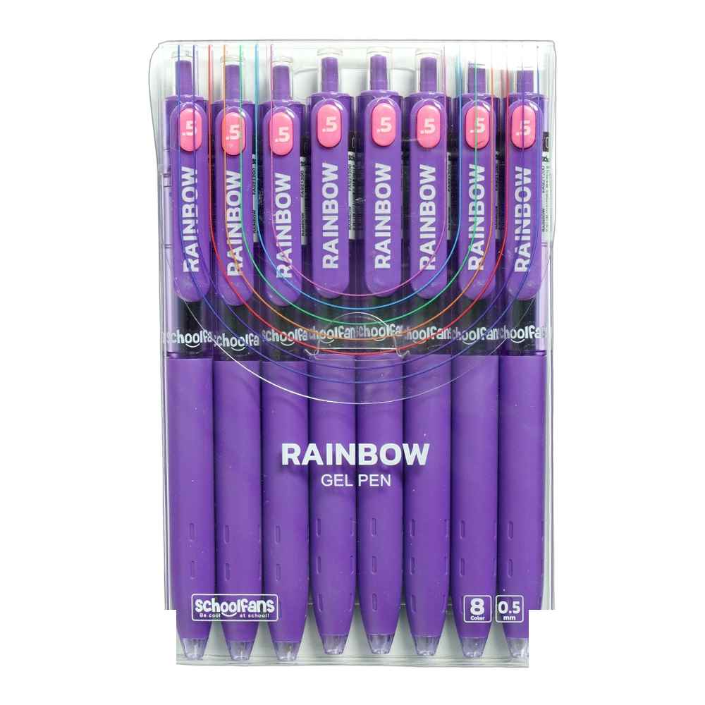 روان نویس0-5 فشاری بنفش بدنه گریپ دار اسکول فنز سری rainbow
