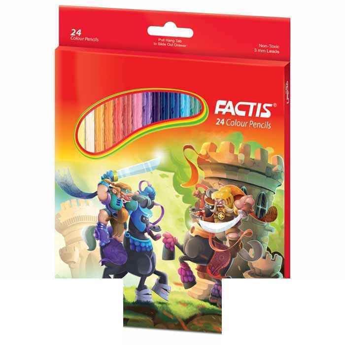 مدادرنگی24رنگ (شش گوش) جعبه مقوایی فکتیس