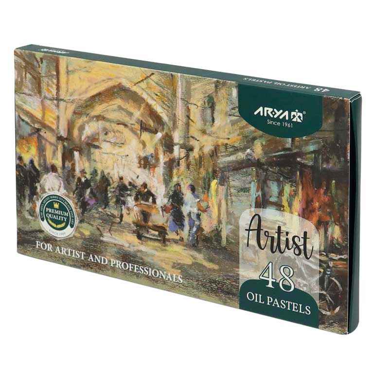 مداد شمعی 48 رنگ آریا arya artist 2604