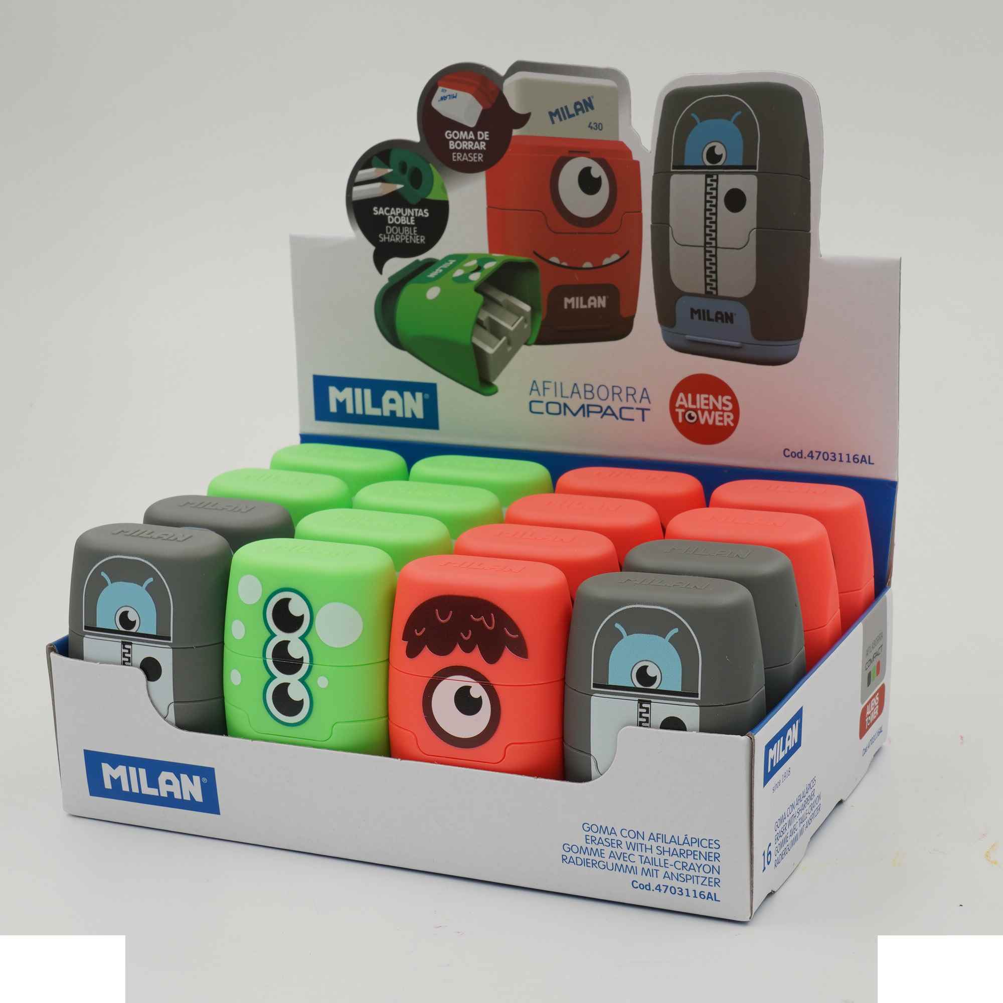 پاکن تراش دوقلو سریcompact aliens tower میلان کد4703116al