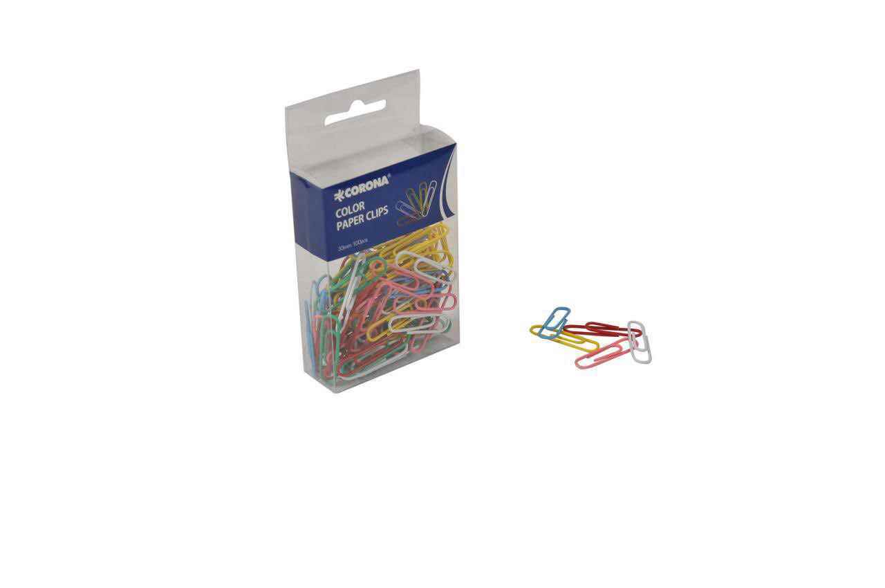 کلیپس 33میل رنگی100عددی کرونا کد3029