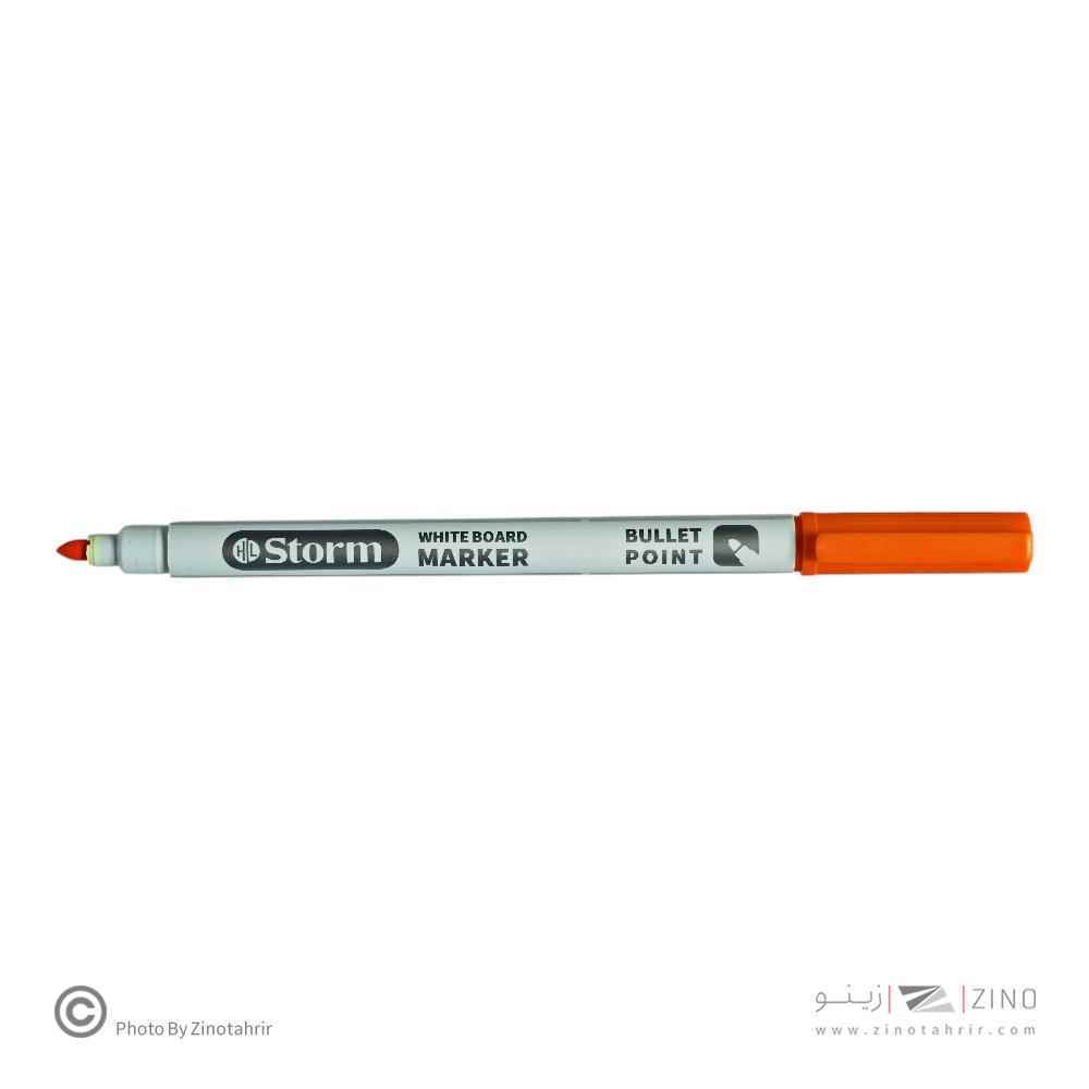 ماژیک وایت برد قلمی نارنجی استورم کد340708