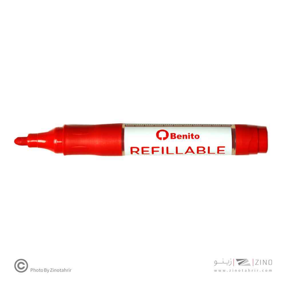 ماژیک وایت برد گرد قرمز شارژی بنیتو
