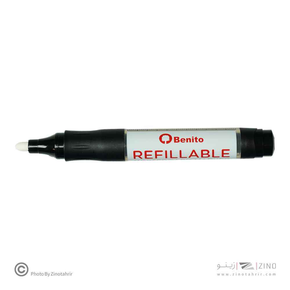 ماژیک وایت برد گرد مشکی شارژی بنیتو