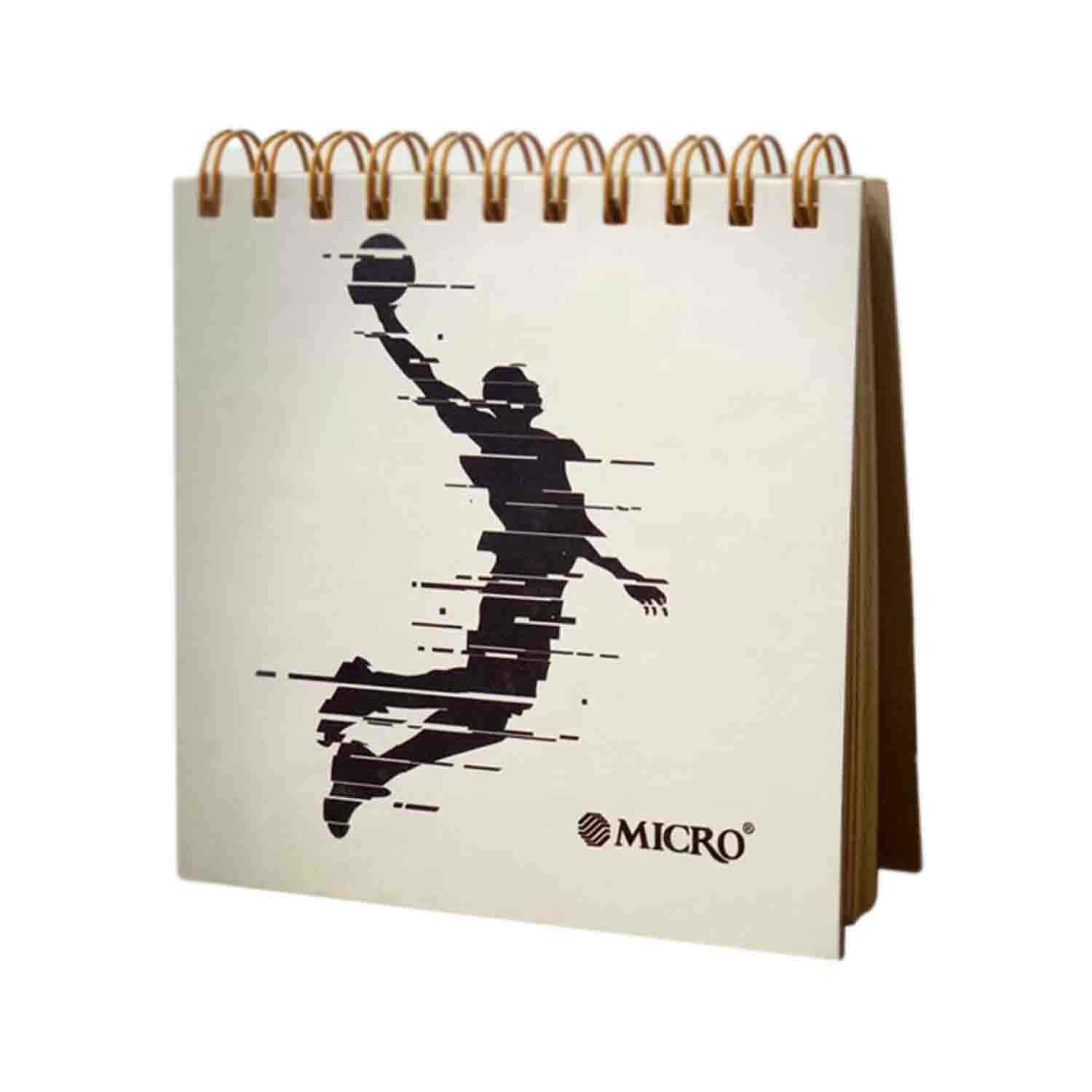 دفتریادداشت 80برگ 15*15کاغذکرافت میکرو کدF7