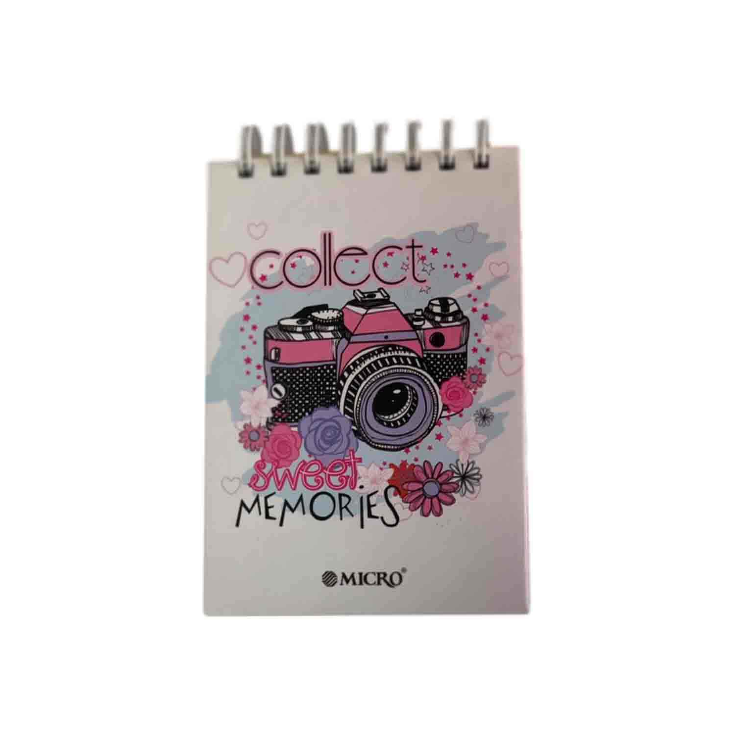 دفتریادداشت سیم ازبالاجلدسخت 11*8 میکرو کدJ11