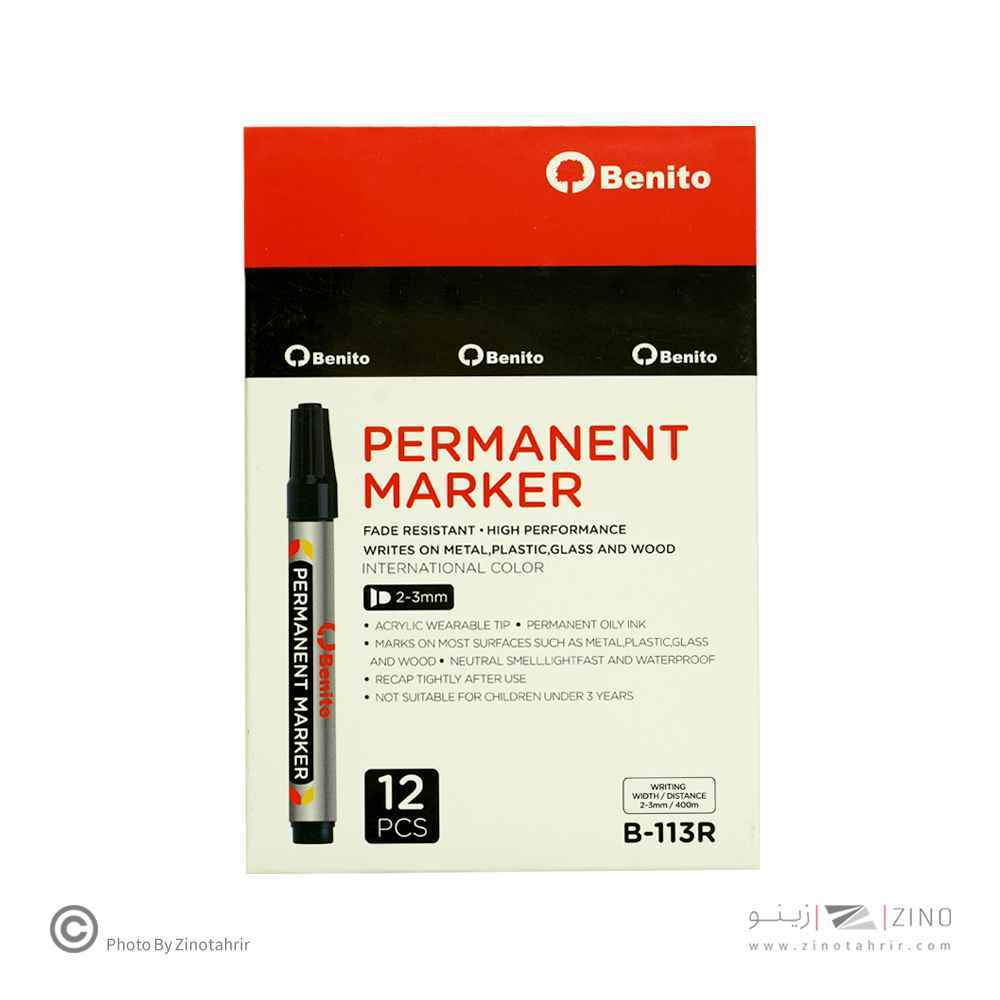 ماژیک معمولی گرد مشکی بنیتو