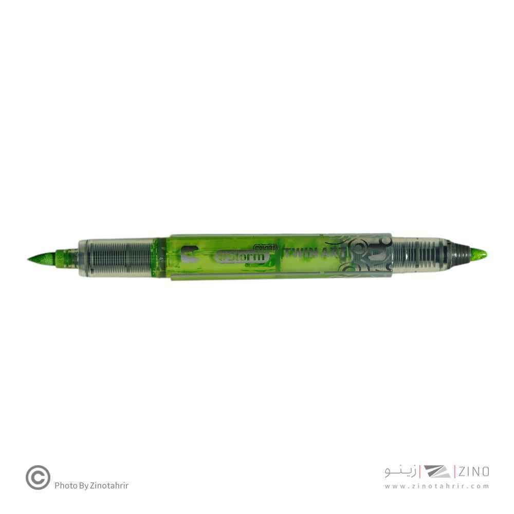 ماژیک اکریلیکTWIN ART رنگ سبز روشن استورم کد348211