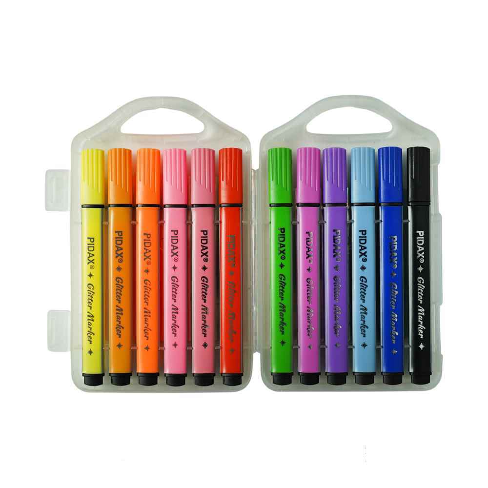 ماژیک اکریلیک12رنگاکلیلی سه گوش جعبه طلقی پیداکس کدp615