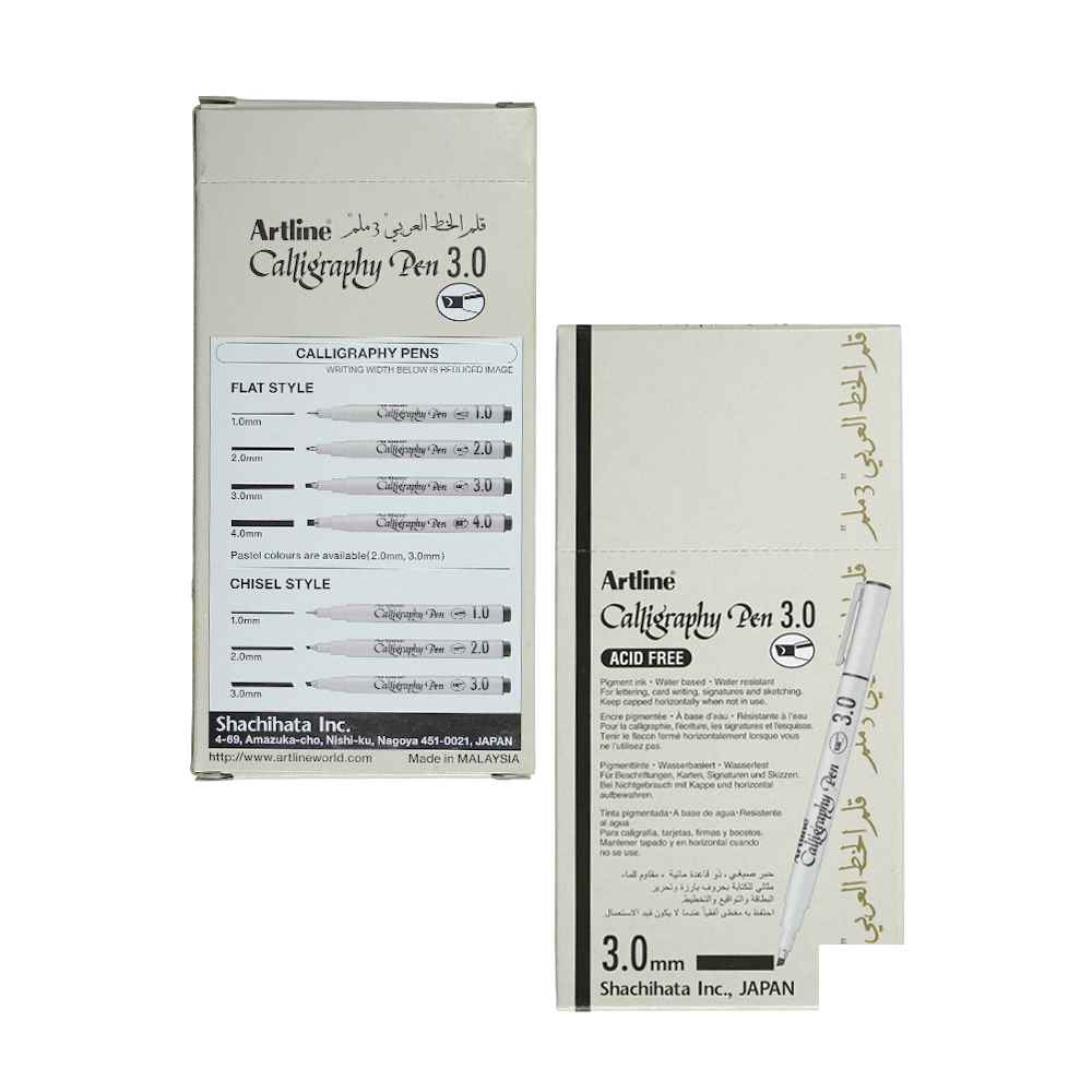 قلم خطاطی 3-0مشکی لاتین آرتلاین ek-243n-ab