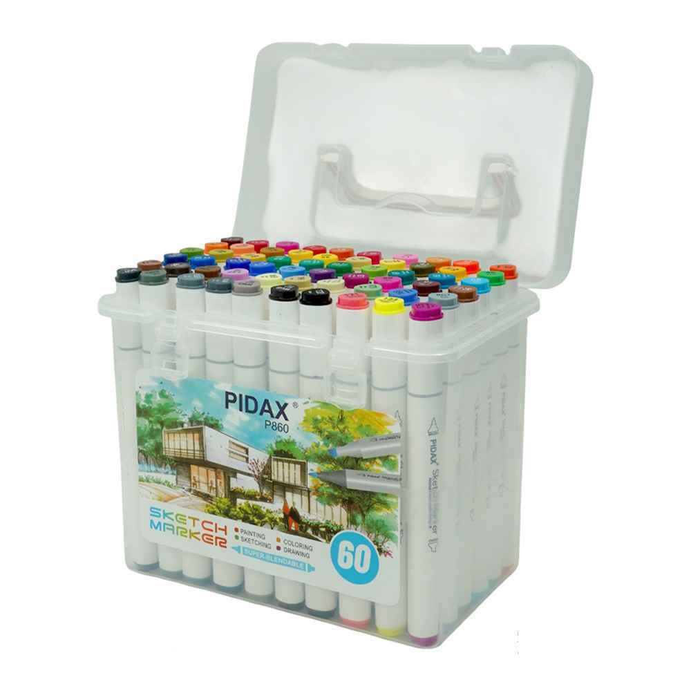 ماژیک60رنگ راندو نیوتاچ-ماپرومکس-پیداکس جعبه طلقی کد860