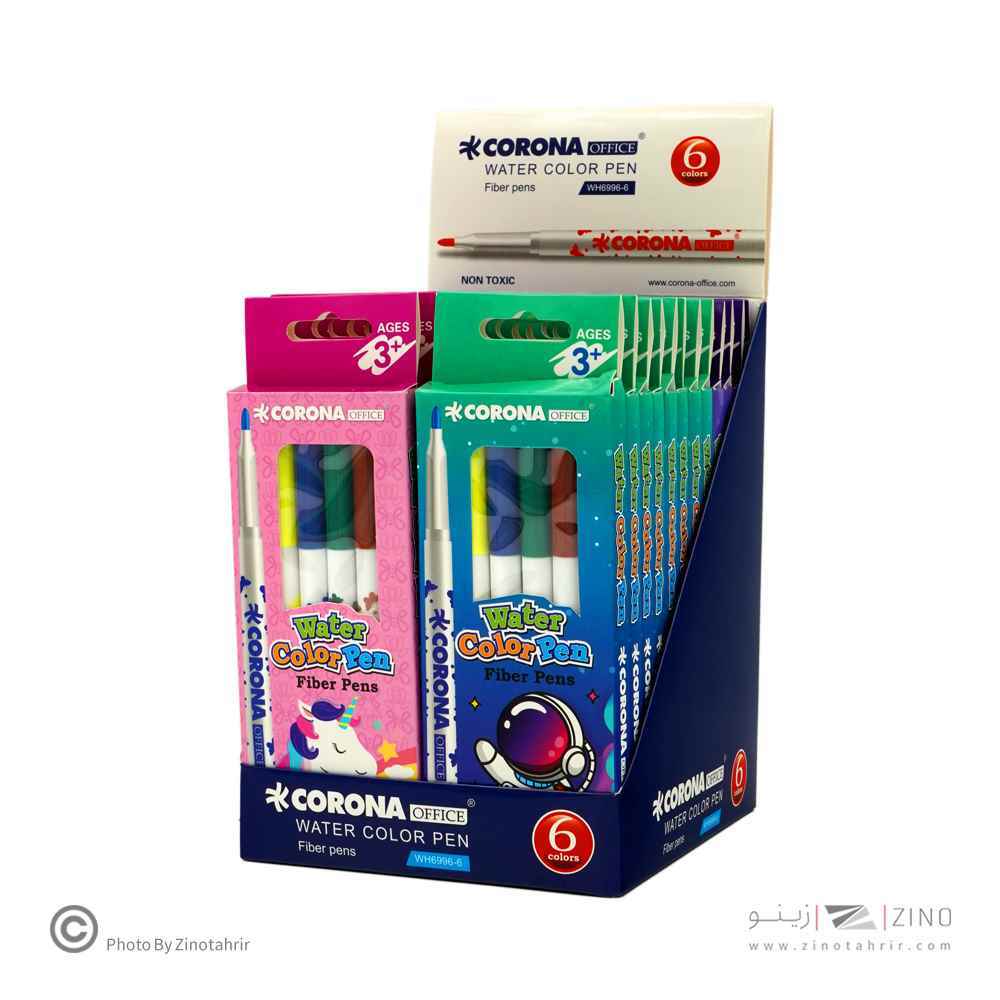 ماژیک نقاشی6رنگ جعبه مقوایی کرونا کدWH6996-6