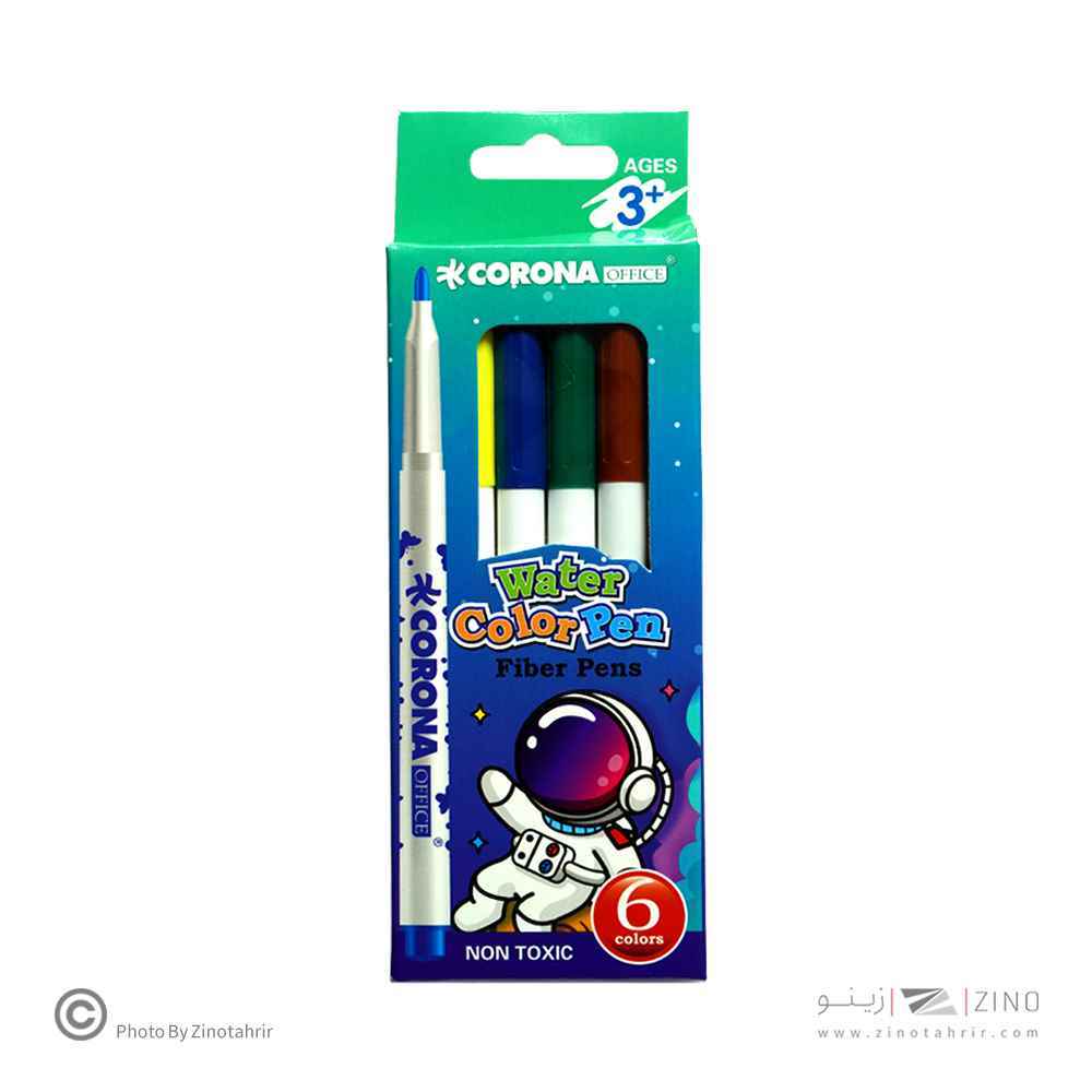 ماژیک نقاشی6رنگ جعبه مقوایی کرونا کدWH6996-6