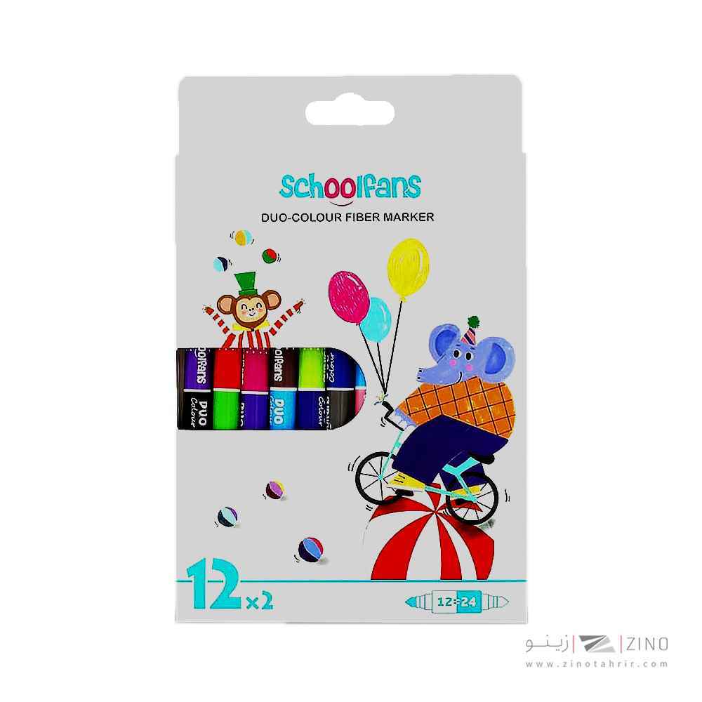 ماژیک نقاشی12رنگ دوسر اسکول فنز کدFA92425