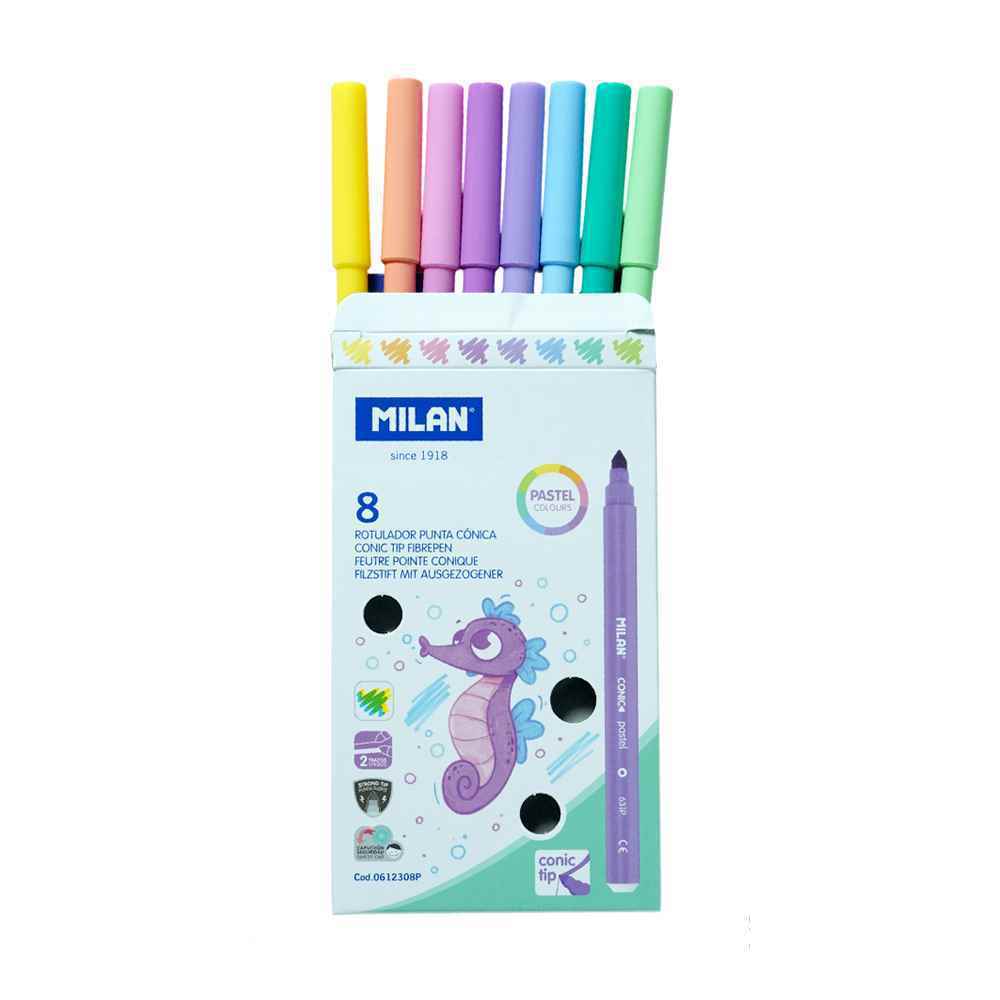 ماژیک نقاشی 8 رنگ پاستلی میلان کد0612308p