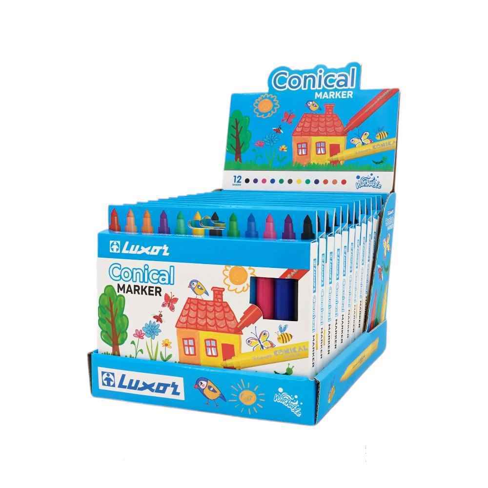 ماژیک نقاشی 12رنگ کونیکال لاکسر کد6152-12bx