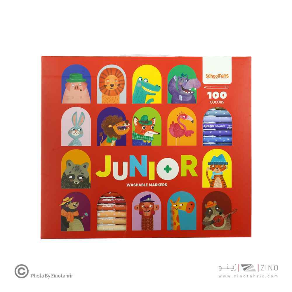 ماژیک نقاشی100رنگ جونیور اسکول فنز کد922206جدید