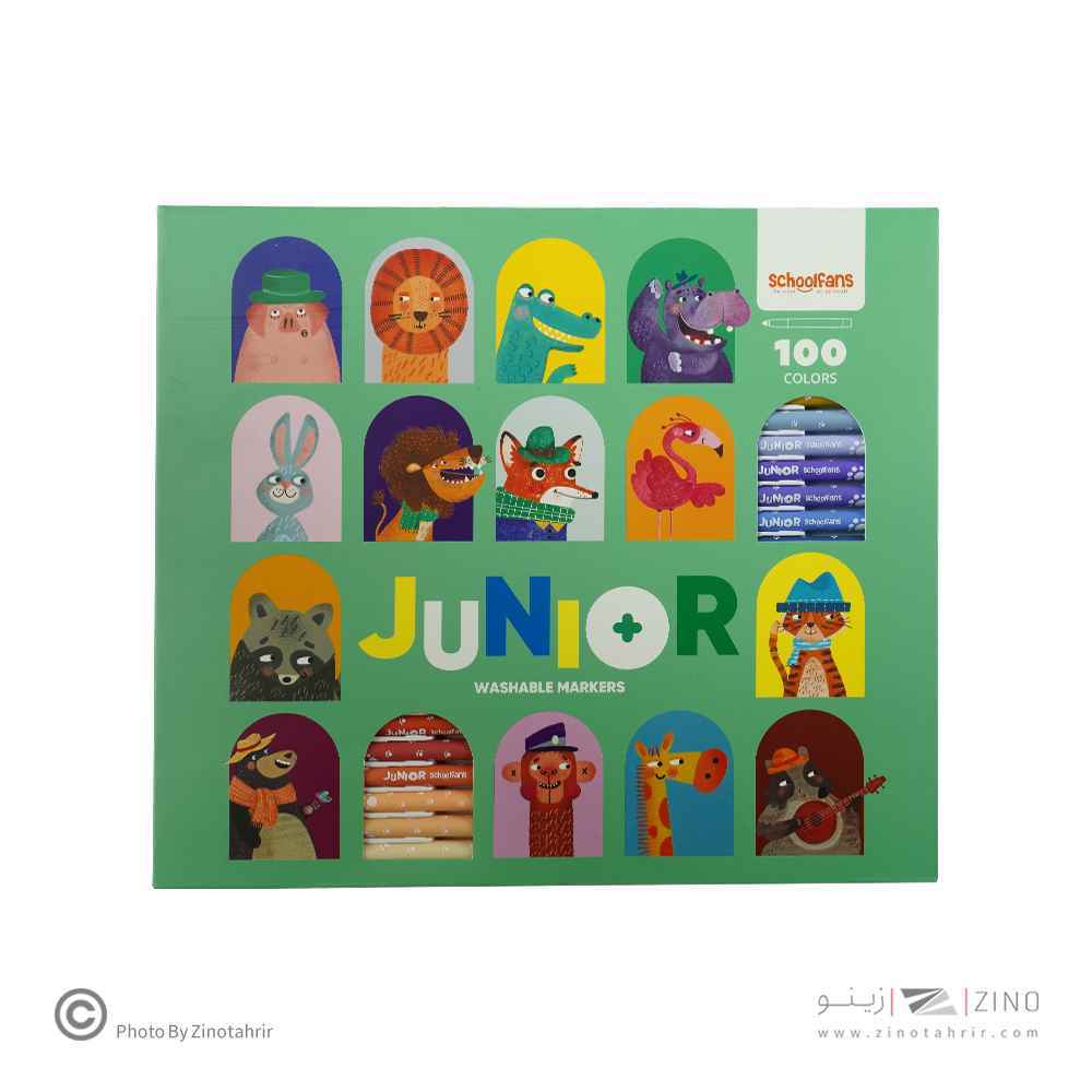 ماژیک نقاشی100رنگ جونیور اسکول فنز کد922206جدید