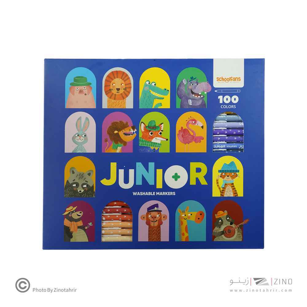 ماژیک نقاشی100رنگ جونیور اسکول فنز کد922206جدید