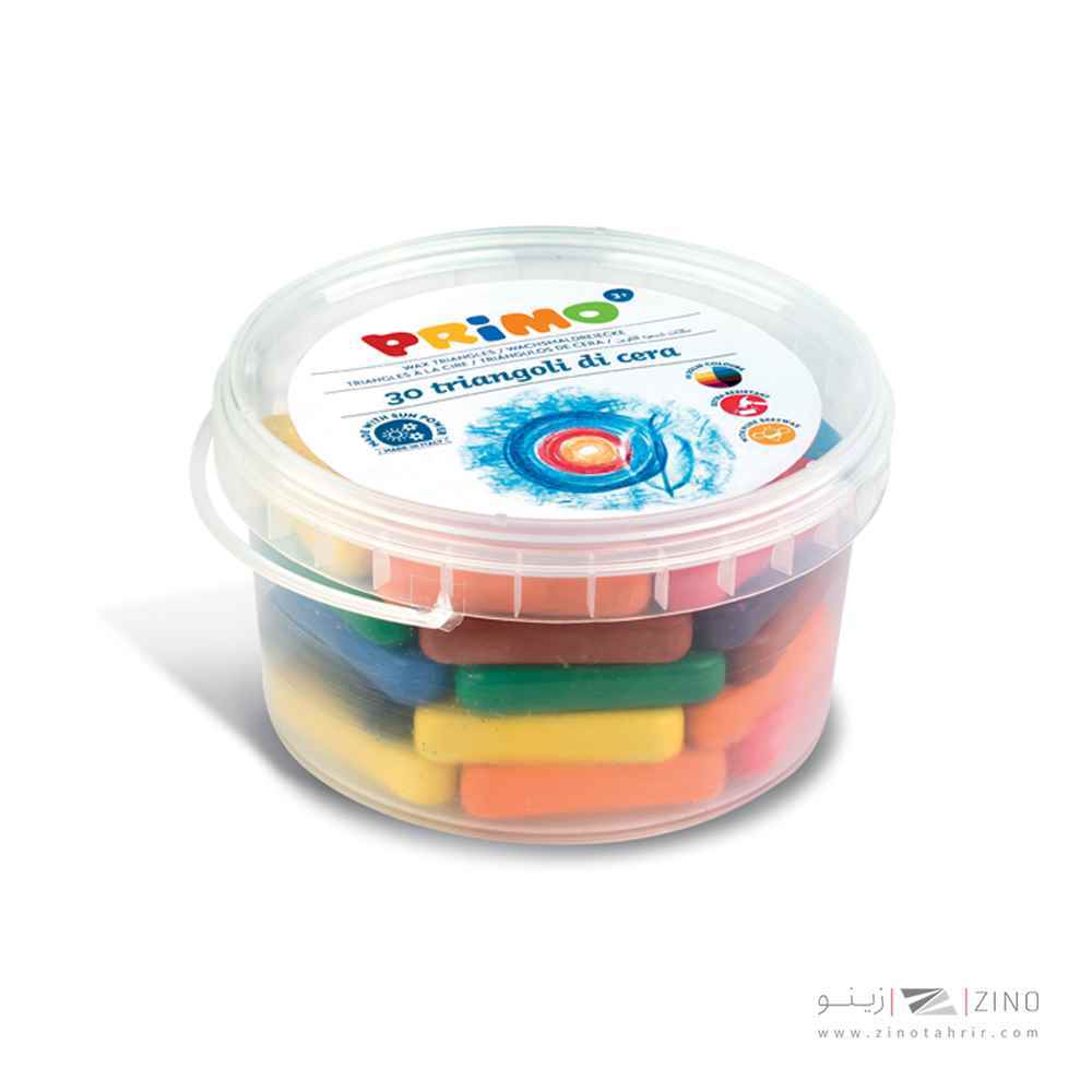 پاستل روغنی(مداد شمعی)10رنگ مثلثی30تایی پریموکد077TRI30