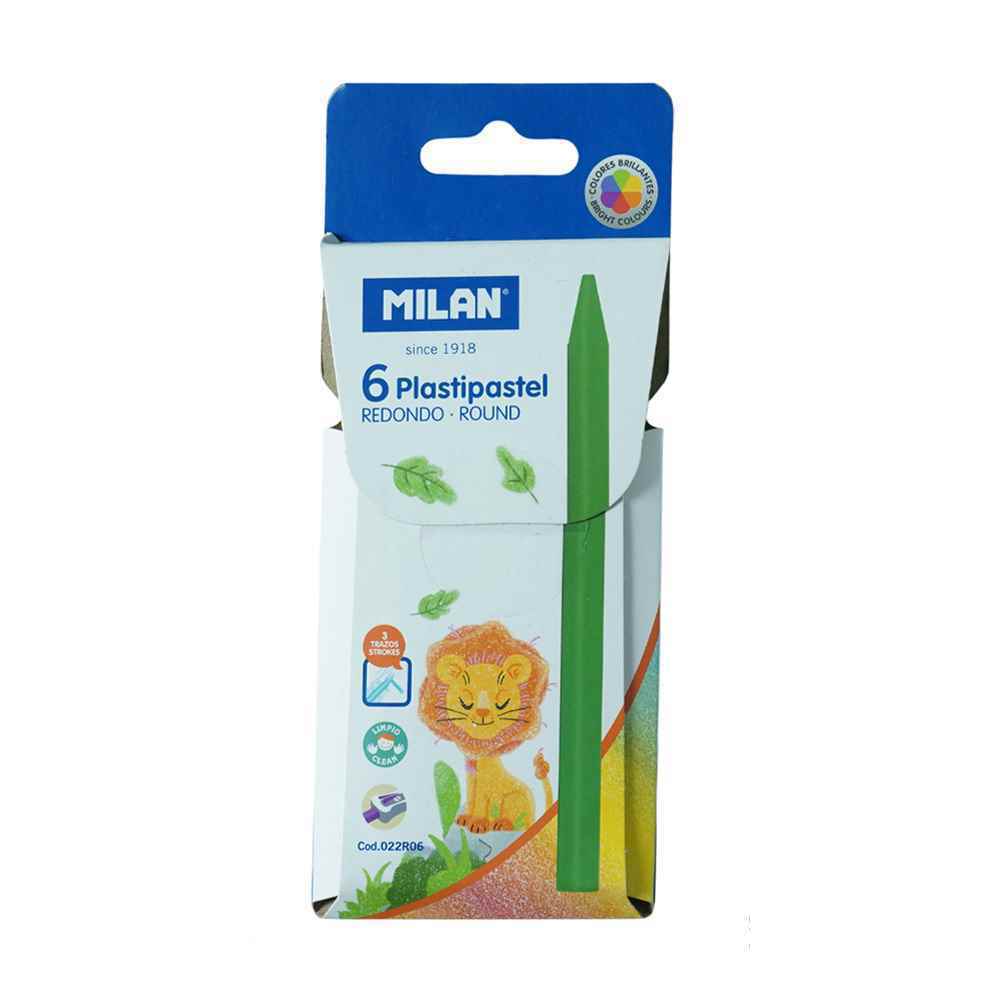 پاستل6رنگ گرد جعبه مقوایی میلان کد022r06