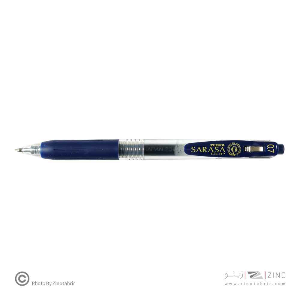 روان نویس فشاری ساراساکلیپ سرمه ای 0/7 زبرا (10عددی)
