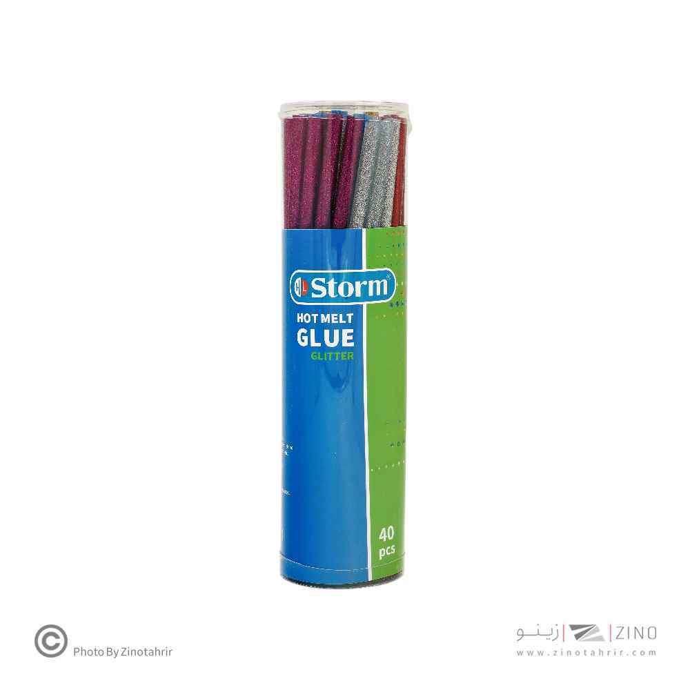 چسب حرارتی رنگی اکلیلی بلند باریک(40عددی) استورم کد220420