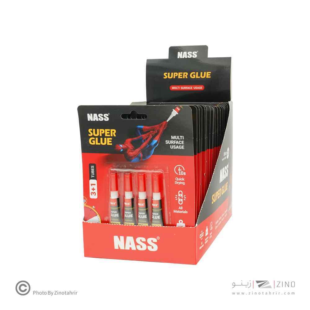 چسب قطره ای(فوری) 1گرمی بلیستر4عددی ناس کد524006