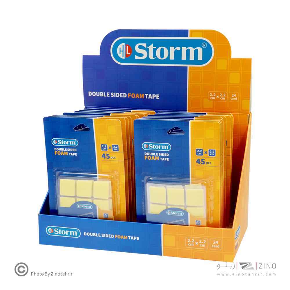 چسب دوطرفه1میل فوم مربع2/2*2/2 سانت45عددی استورم کدHL-102222