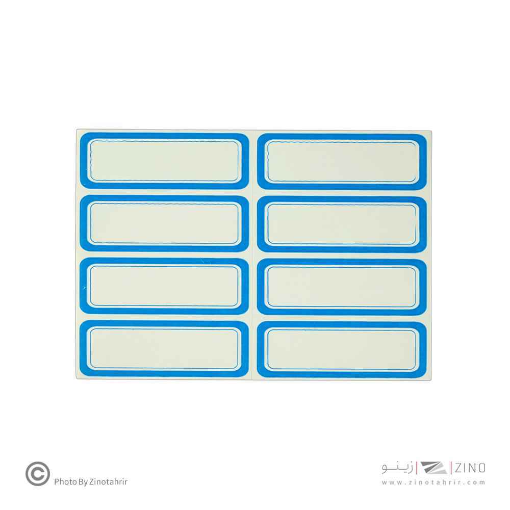 برچسب دورآبی خارجی کد18 سایز6.8*2.7