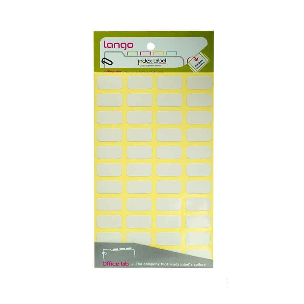 برچسب دورسفیدسایز10*20میلیمتر4برگی لانگوکدK-444