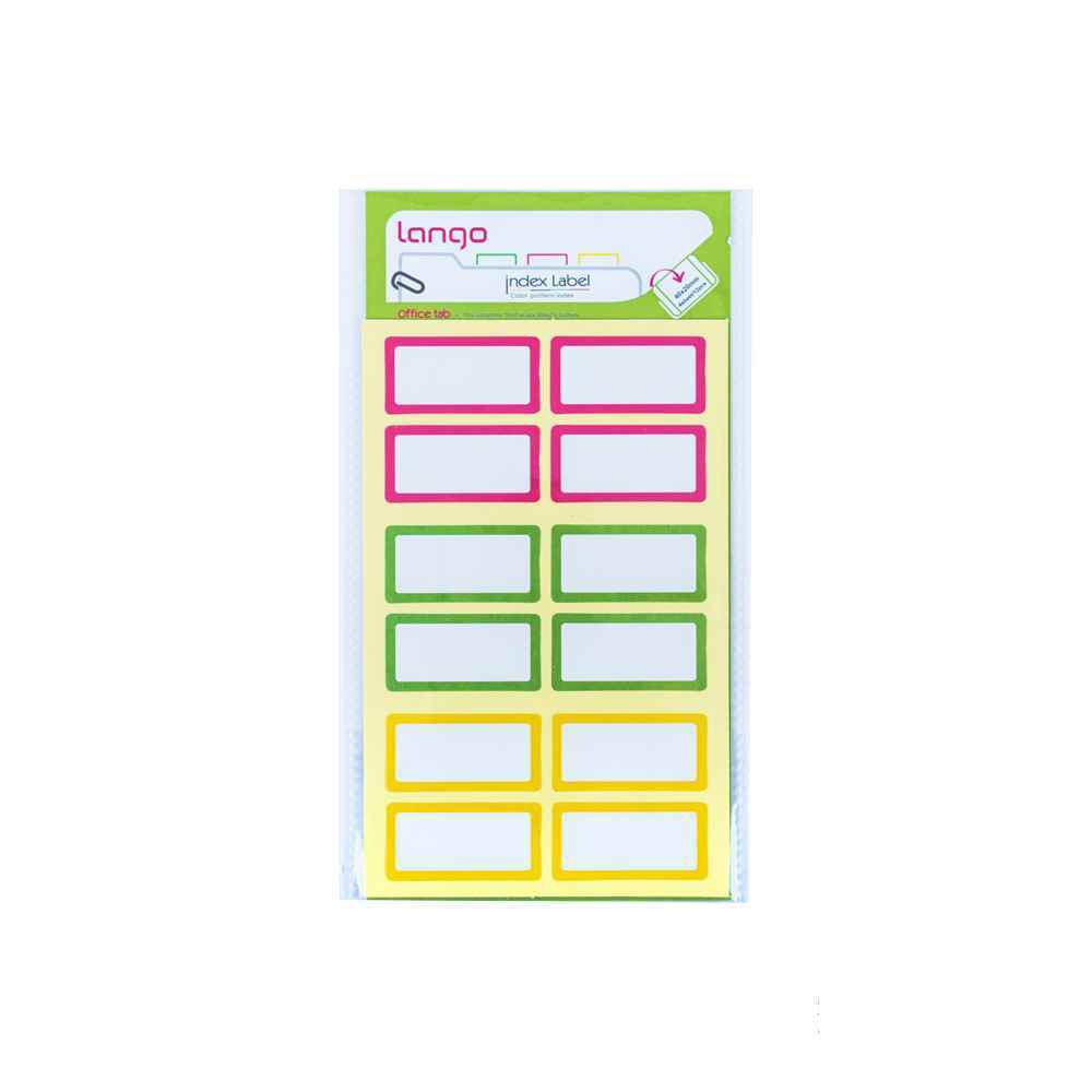 برچسب دوررنگی سایز20*40میلیمتر4برگی لانگوکدK-412  یا کد043