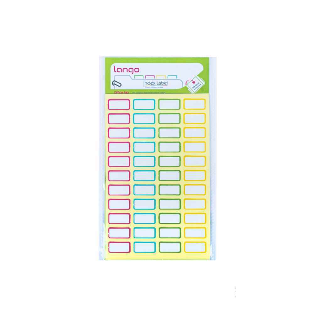 برچسب دوررنگی سایز10*20میلیمتر4برگی لانگوکدK-444 یا کد045