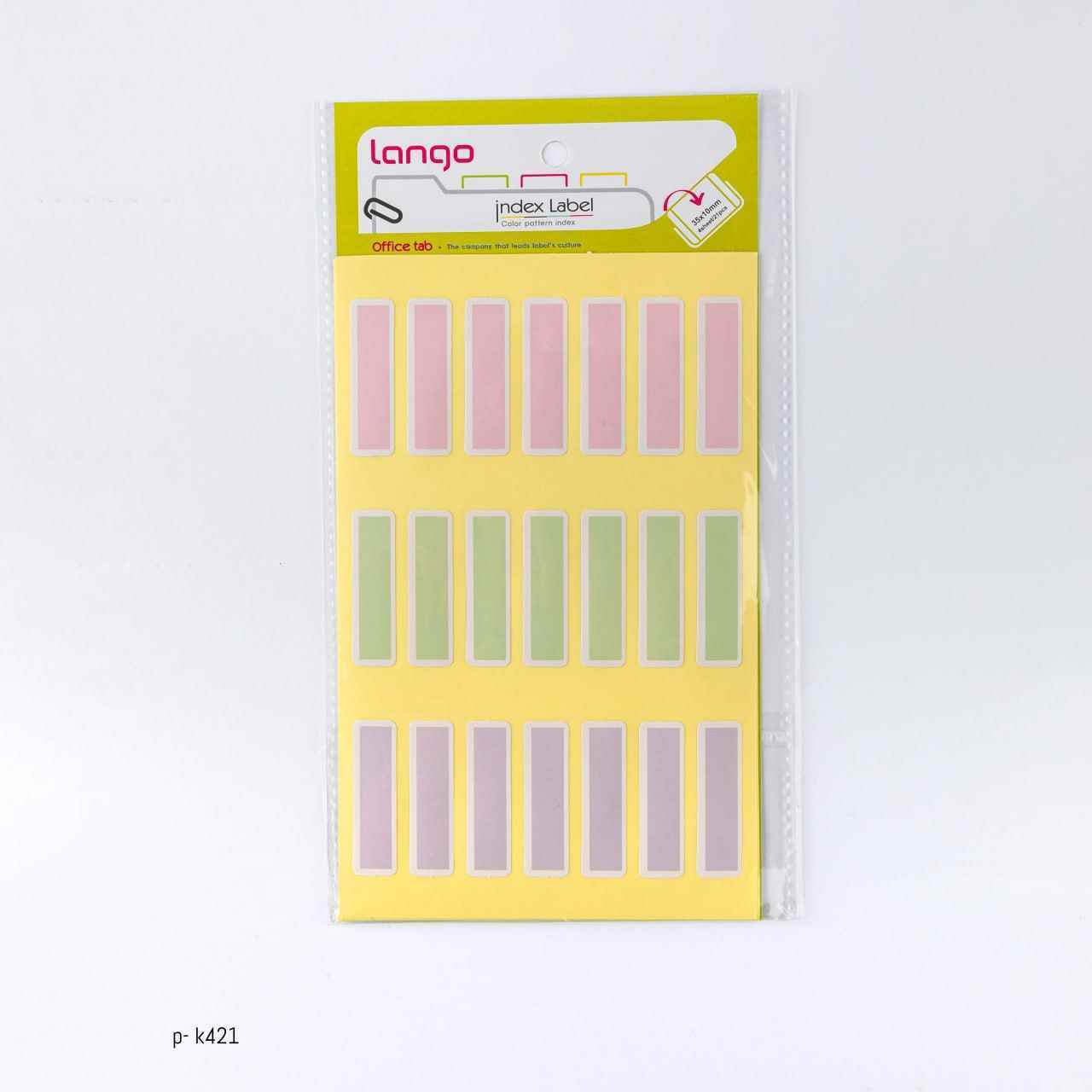 برچسب پاستلی سایز10*35میلیمتر4برگی لانگوکدK-421 یا کد054