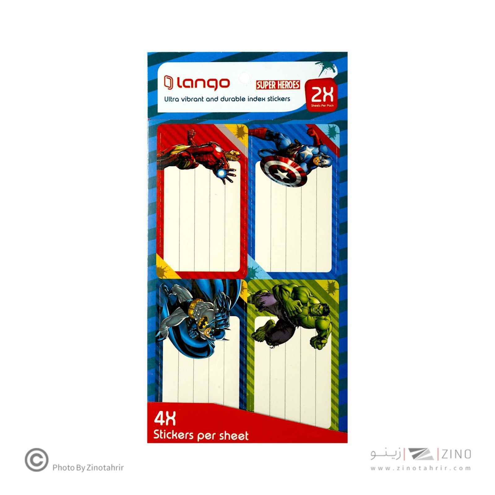 برچسب اسم دانش آموز طرح سوپر هیرو لانگو