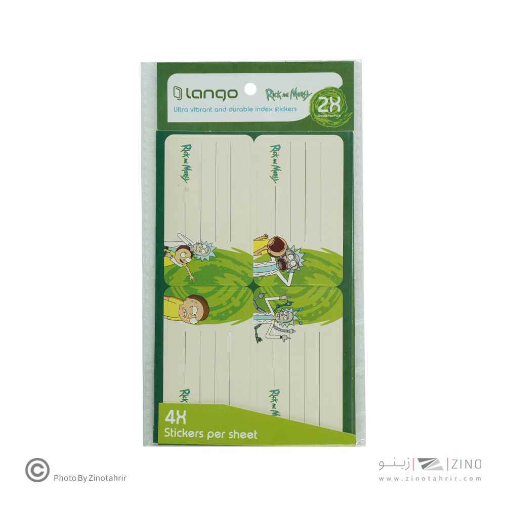 برچسب اسم دانش آموز طرح ریک و مورتی لانگو