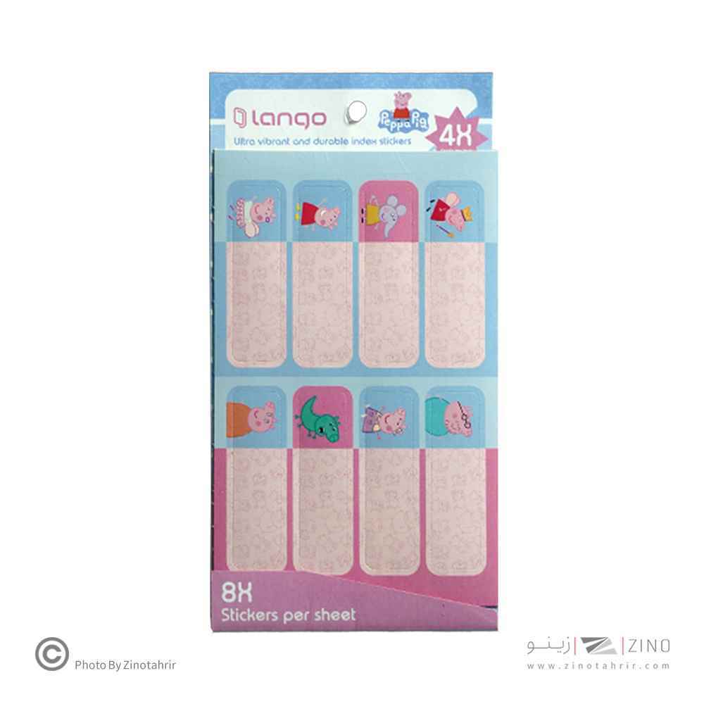 برچسب اسم فانتزی 4برگی لانگو طرح پاپاپیگ