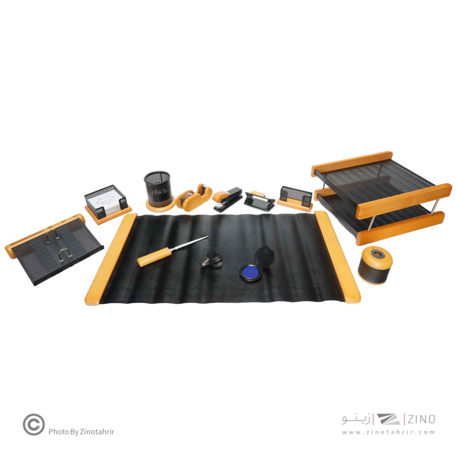 ست رومیزی 13 تکه چوب و فلز 