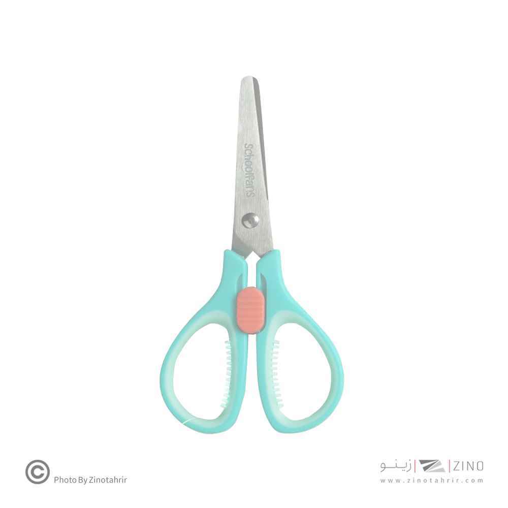 قیچی تیغه فلزی گرد گریپ دار قفل دار اسکول فنز کد93202