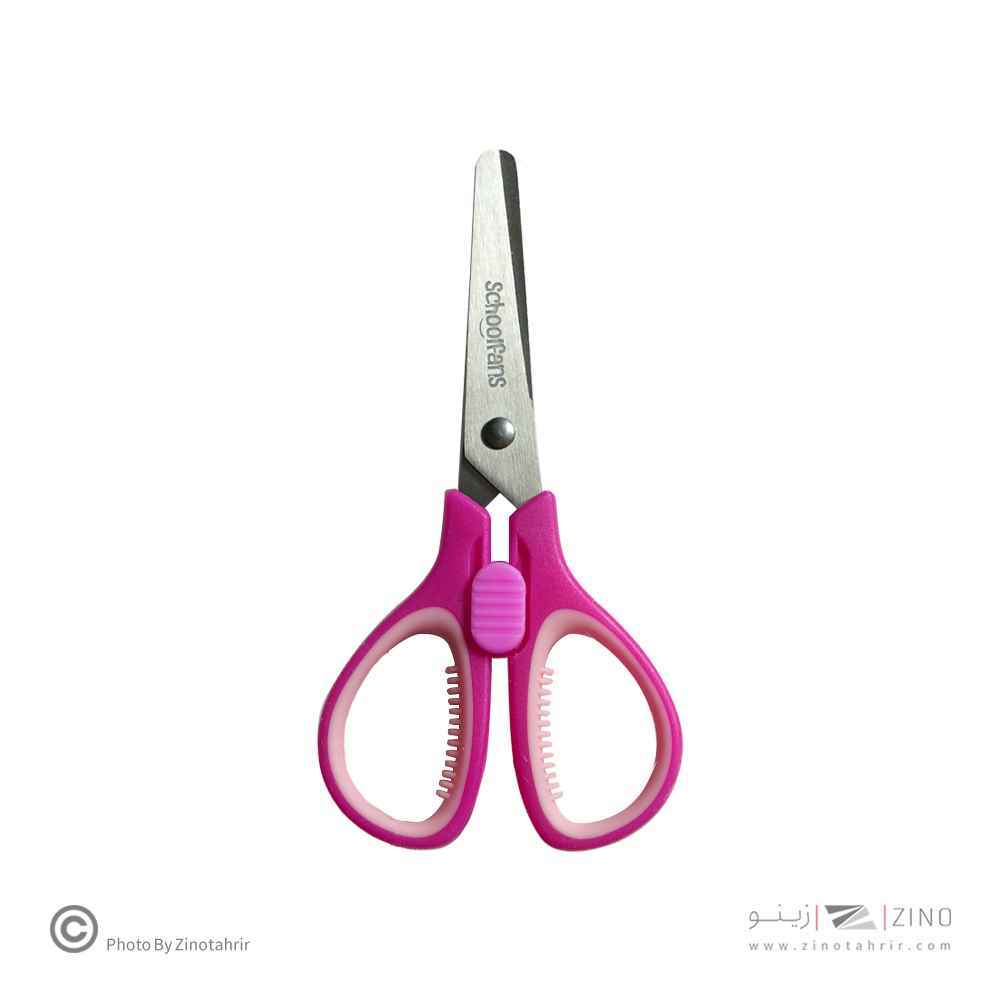 قیچی تیغه فلزی گرد گریپ دار قفل دار اسکول فنز کد93202