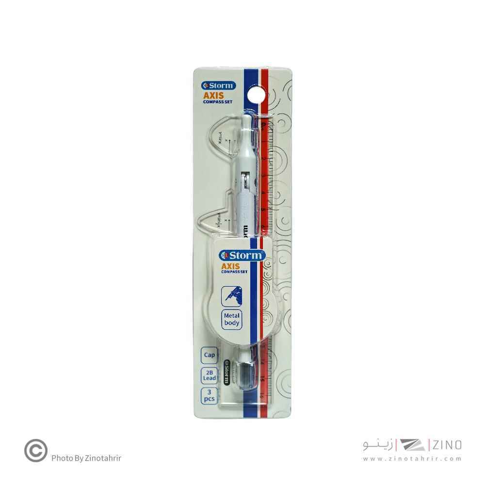 ست پرگار3تکه(بلیستری سیاه و سفید)استورم کد650110