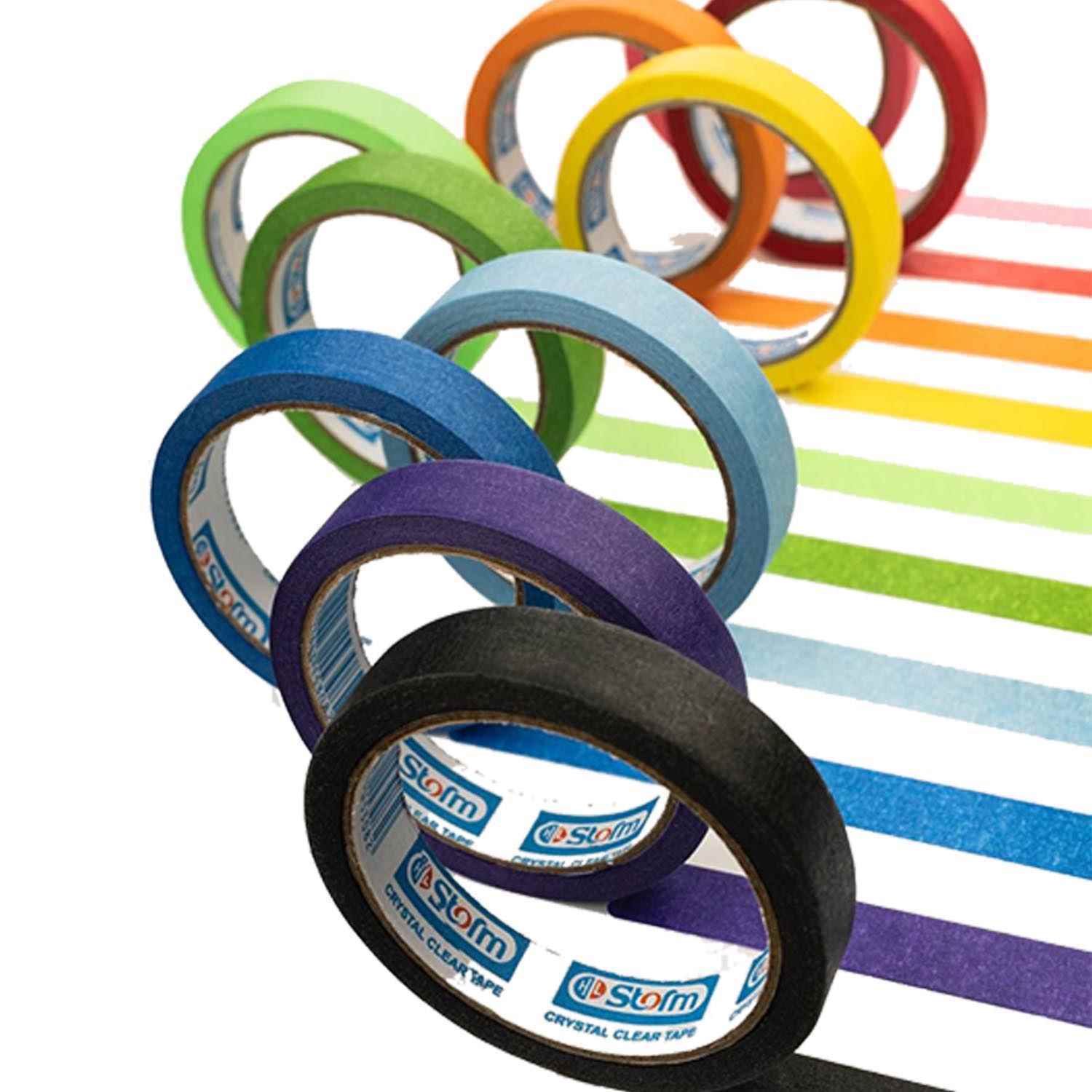 چسب کاغذی رنگی 18یارد باریک استورم کد103167