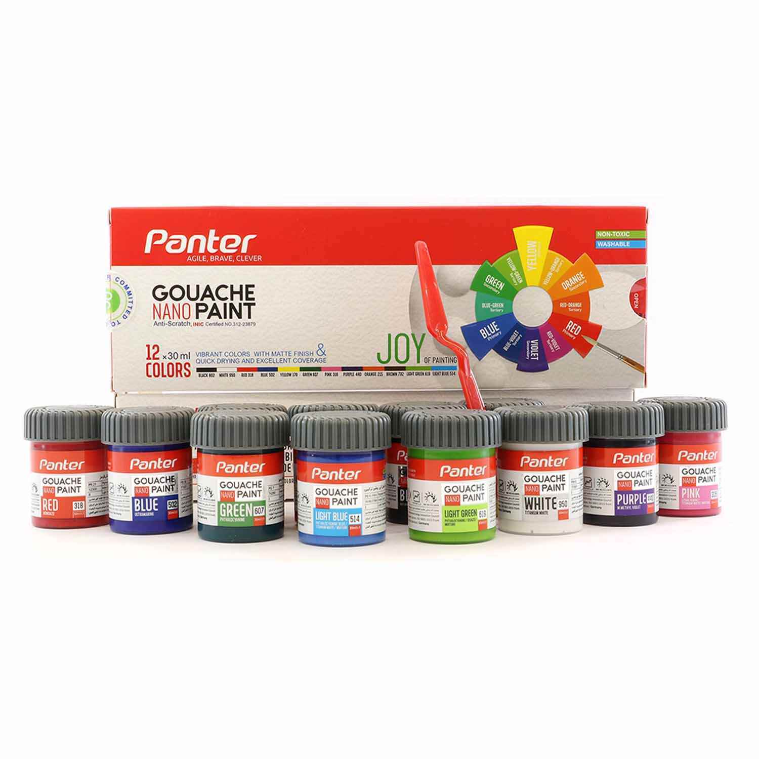 گواش 12رنگ30میل پنتر  کدPUGP712-12