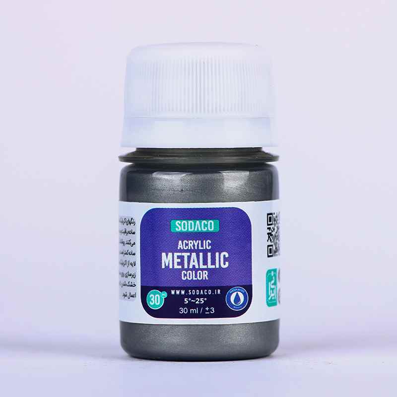 اکریلیک متالیک30میل سوداکو نقره ای سیر کد00296