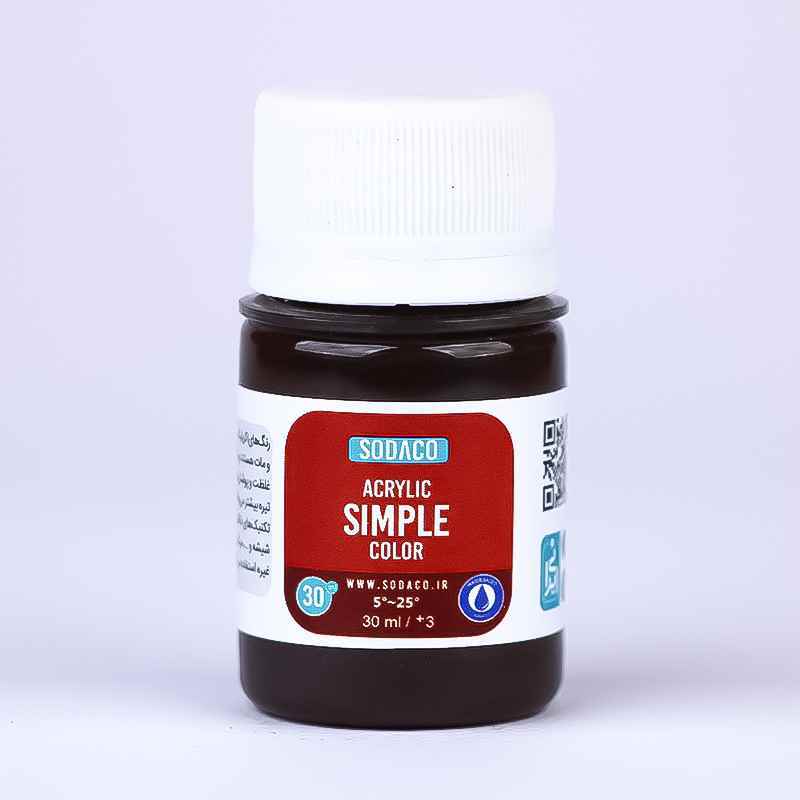اکریلیک ساده30میل سوداکو قهوه ای کد00303