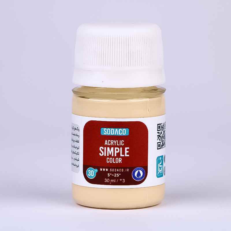 اکریلیک ساده30میل سوداکو کرم کد00329