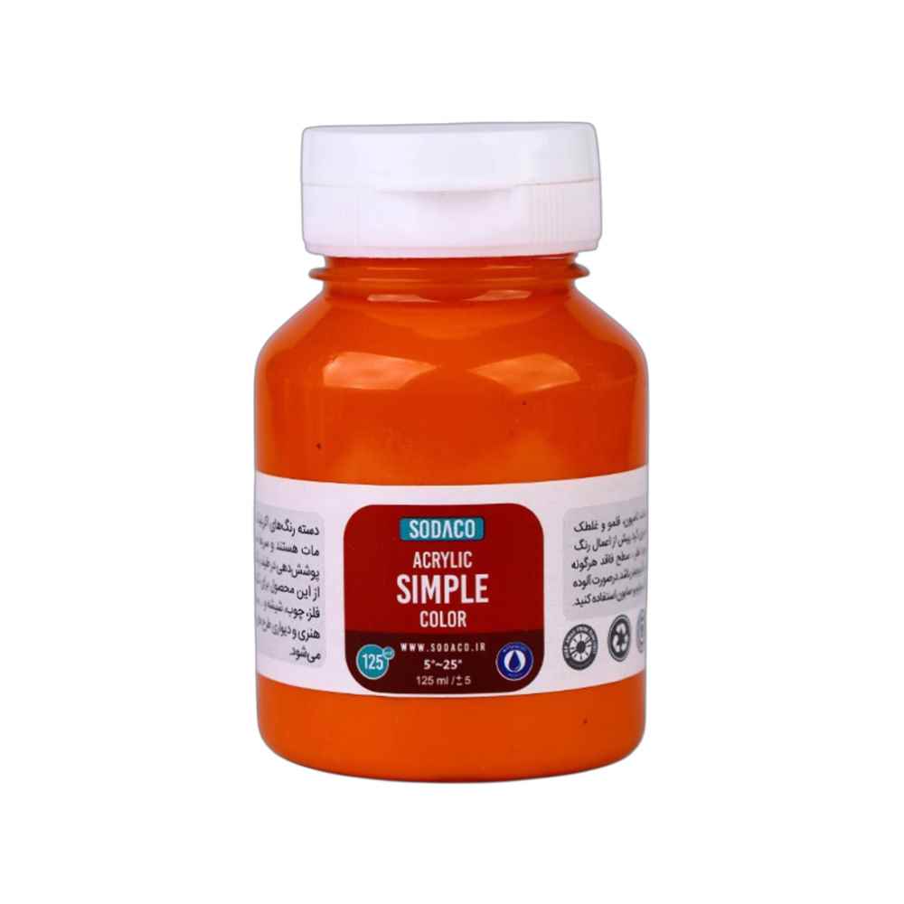 اکریلیک ساده125میل سوداکو نارنجی روشن کد02305