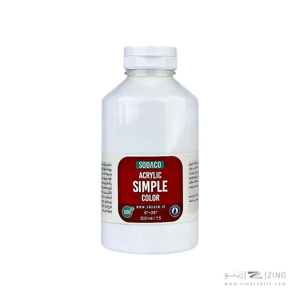 اکریلیک ساده500میل سوداکو سفید کد04340