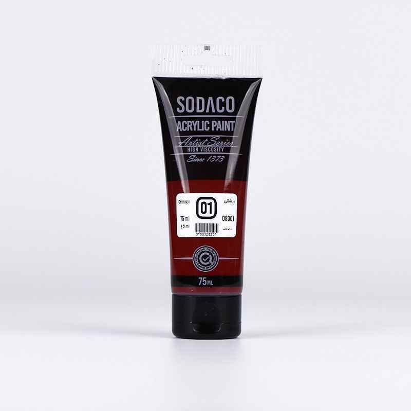 اکریلیک ساده تیوپی75میل سوداکو زرشکی کد08301